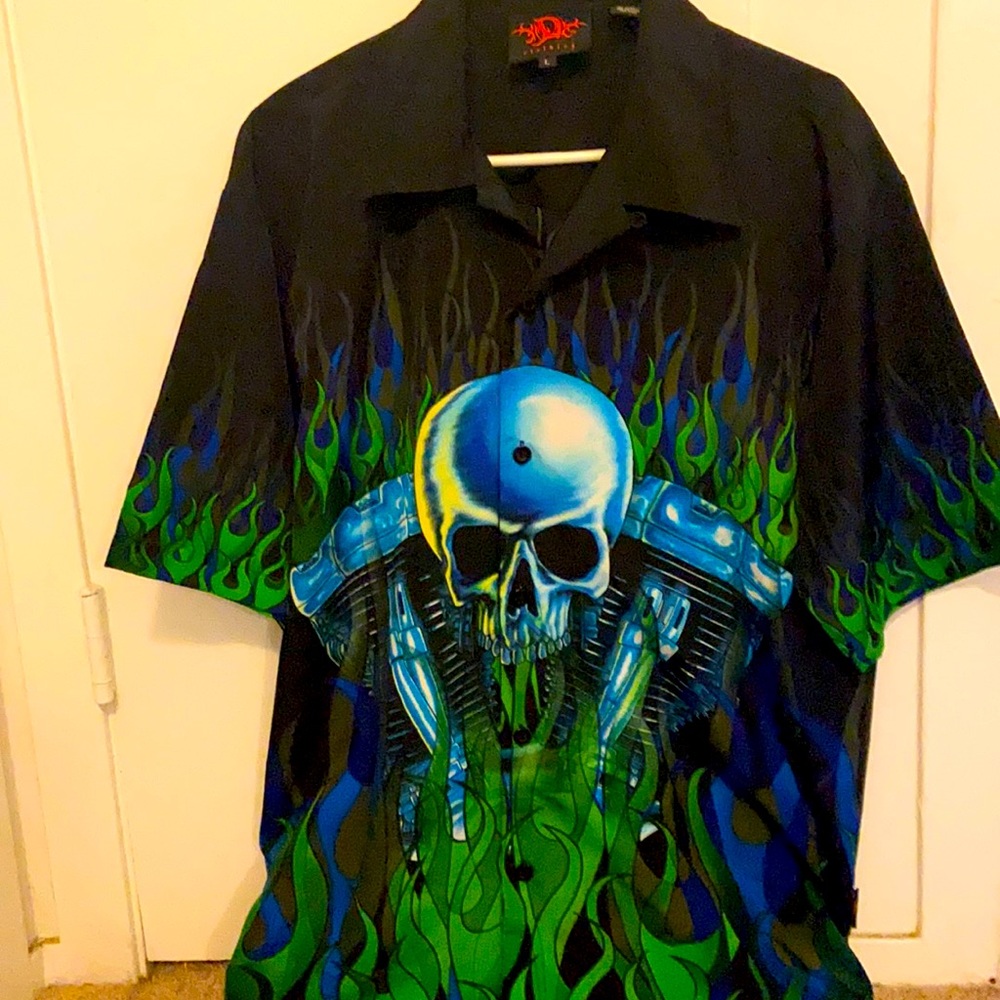 Skull shirt biker vintage